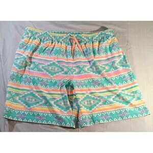 Chubbies The En Fuegos Swim Trunks Mens 2XL Multi Aztec Print 7'' Mesh Lined